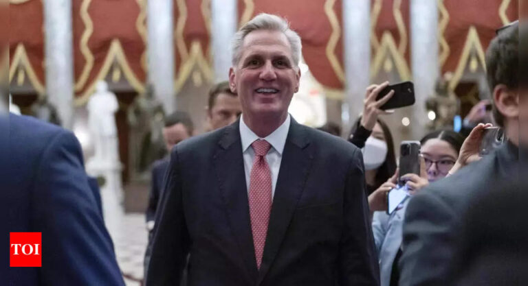 Kevin McCarthy elected Republican US house speaker, but at a cost – Times of India