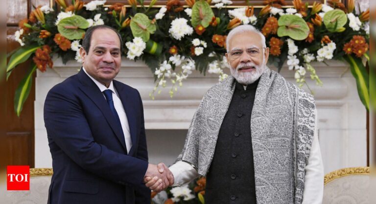 Modi, El-Sisi discuss defence, food security; Egypt backs India on cross-border terrorism | India News – Times of India