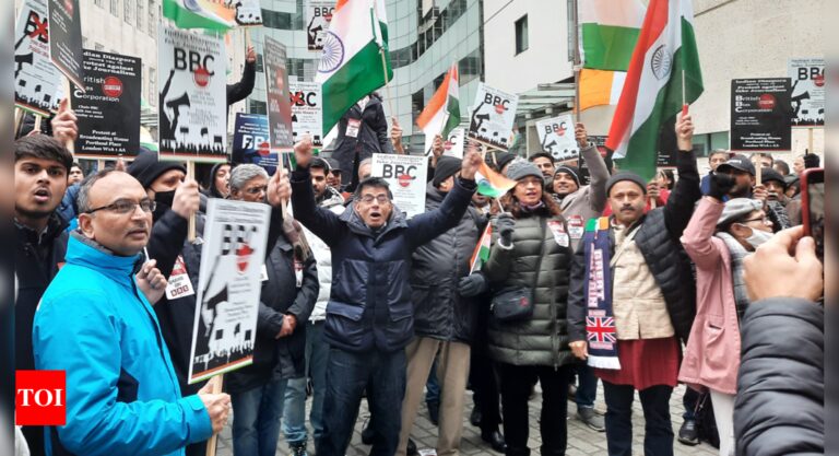 Indian diaspora in UK protests against BBC documentary on PM Modi – Times of India