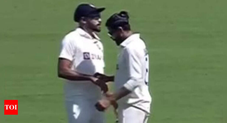 Watch: Ravindra Jadeja applies mysterious thing on his spinning finger | Cricket News – Times of India