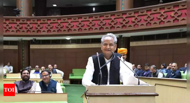 Gehlot’s gaffe: Rajasthan CM reads out old Budget excerpts, sparks bedlam | India News – Times of India