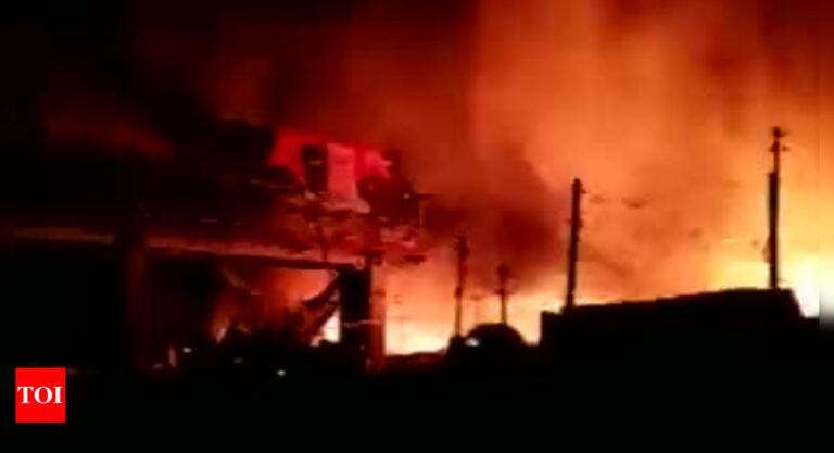 Massive fire breaks out at market in Assam’s Jorhat, 150 shops gutted | Guwahati News – Times of India