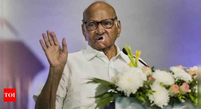 Eci:  It won’t make a difference, says NCP president Sharad Pawar on ECI verdict | India News – Times of India