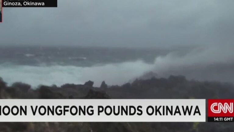 Vongfong pelts Okinawa with rain, waves | CNN