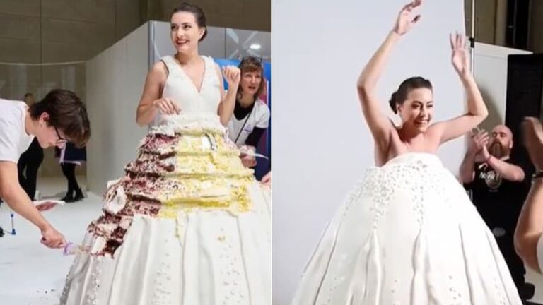 “Wear Your Cake And Eat It Too,” Switzerland Baker Makes Wearable Cake Dress