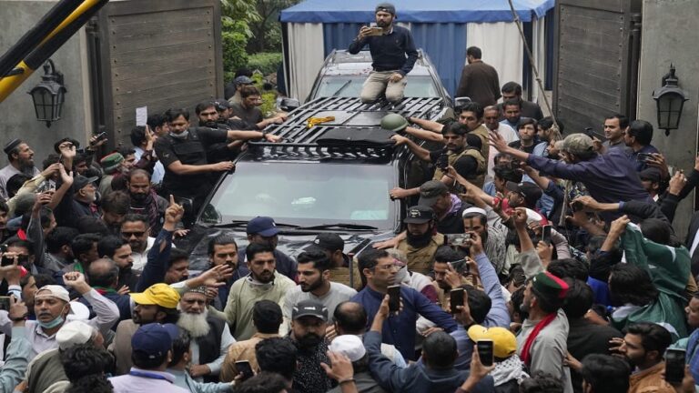 Pakistan: Vehicle In Imran Khan’s Convoy Overturns On Way To Islamabad Court