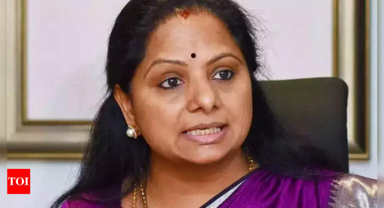 Telangana CM K Chandrasekhar Rao’s daughter K Kavitha appears before ED in connection with Delhi excise policy case | Hyderabad News – Times of India
