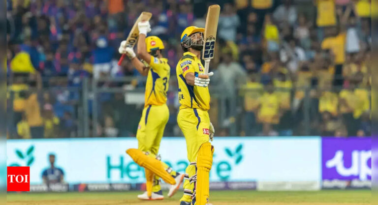 MI vs CSK Highlights: Ajinkya Rahane blitz, spinners help Chennai Super Kings crush Mumbai Indians | Cricket News – Times of India