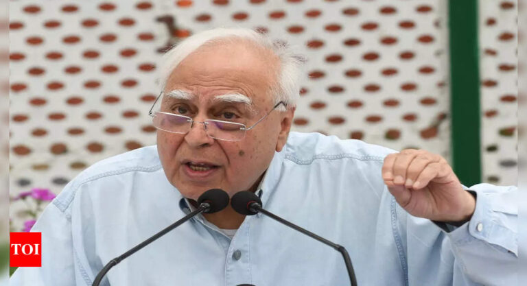 Congress has to be at centre of coalition that takes on BJP in 2024: Kapil Sibal | India News – Times of India