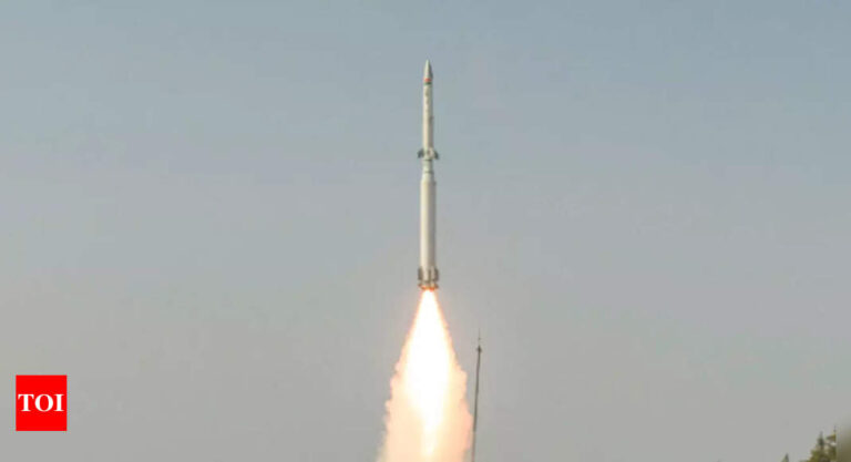 Indian Navy successfully tests sea-based endo-atmospheric interceptor missile off Odisha coast | India News – Times of India