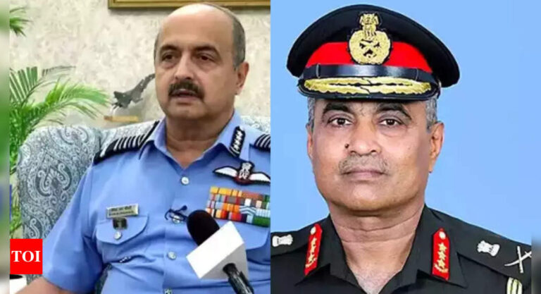 Ready to punish adversaries: Army, IAF chiefs | India News – Times of India