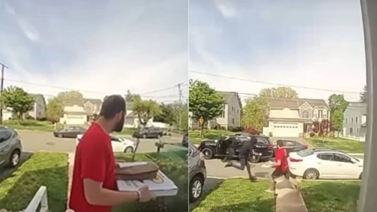 Viral Video: Pizza Delivery Man Helps Cops Nab Suspect In A High Speed Chase
