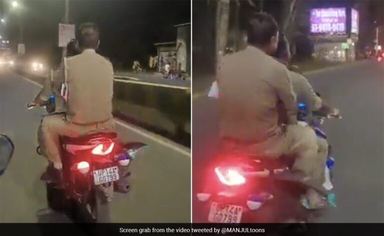 Video Shows UP Cops Riding Bike Without Helmets, Ghaziabad Police Takes Action