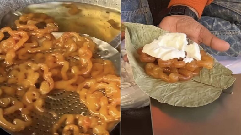 Food Blogger Tries Jalebi With Dahi For The First Time. Watch His Reaction
