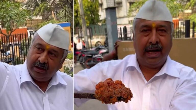 Delhi Street Vendor Sells Chole Kulche In A Unique Style. Video Inside