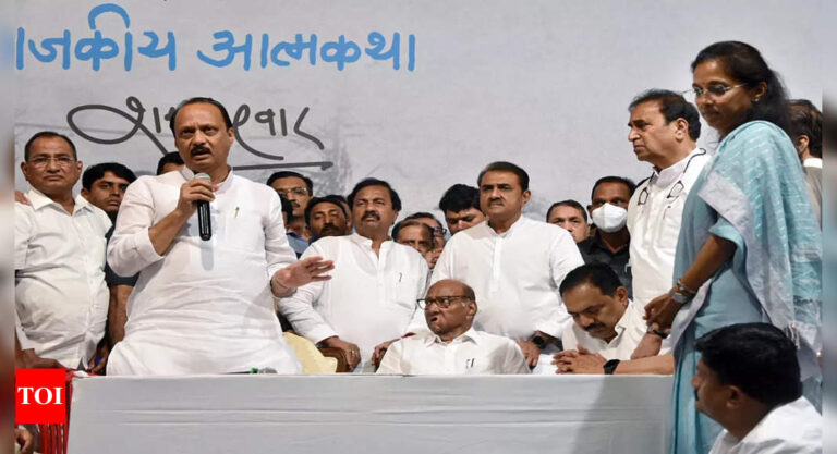 Ajit Pawar stands apart as only NCP neta backing uncle’s quit plan | India News – Times of India