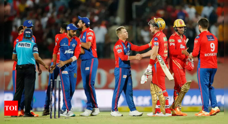 PBKS vs DC Highlights: Delhi Capitals survive Liam Livingstone scare to put Punjab Kings on brink of elimination | Cricket News – Times of India
