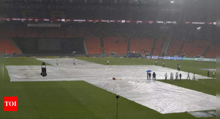 Ahmedabad Weather: Rain delays toss in final between Chennai Super Kings and Gujarat Titans | Cricket News – Times of India