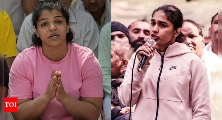 Sakshi Malik and Babita Phogat engage in war of words over wrestlers’ protest | More sports News – Times of India
