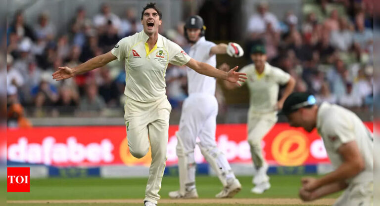 ENG vs AUS, 1st Ashes Test: Pat Cummins shines as Australia take control on rain-affected Day 3 | Cricket News – Times of India