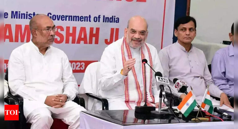 Manipur:  All efforts being made to restore peace in Manipur on PM Modi’s instructions, Shah tells all-party meet | India News – Times of India