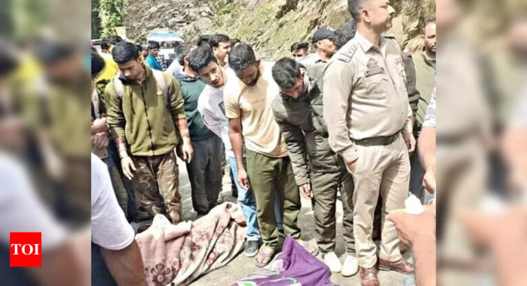 Doda:  Five dead, 12 injured as vehicle falls into gorge in J&K’s Doda | India News – Times of India