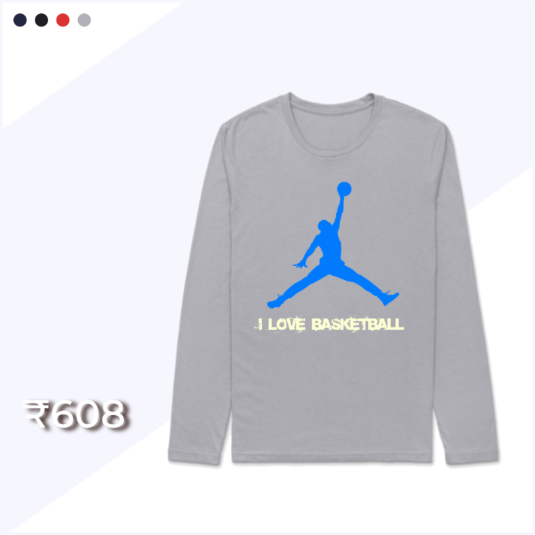 <strong>I Love Basketball-Longsleeve Round Neck T-Shirt</strong>