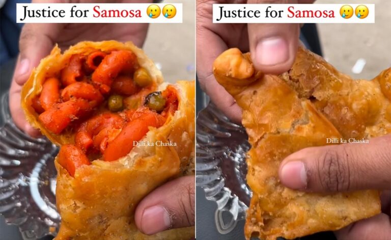 Viral Video: This Macaroni-Filled Samosa Has Swiggys Attention