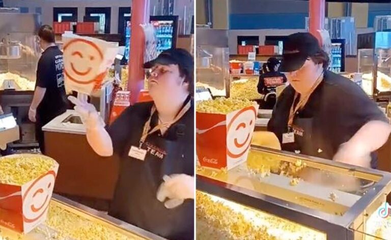 Viral Video: Theatre Employees Mind-Blowing Popcorn Skills Leave Twitter In Awe