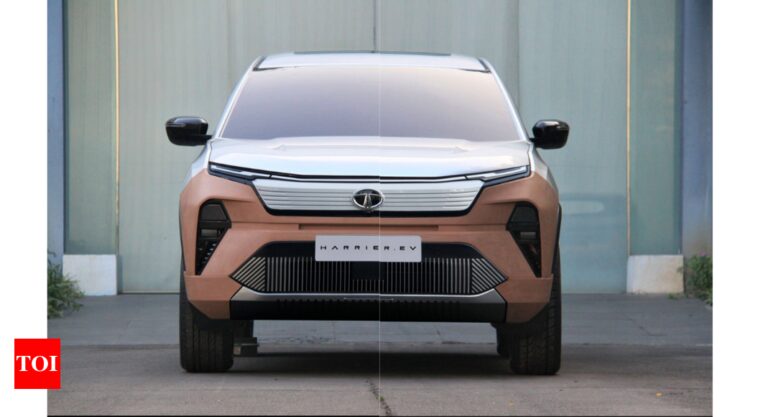 Tata Harrier EV officially revealed: Check out futuristic design – Times of India