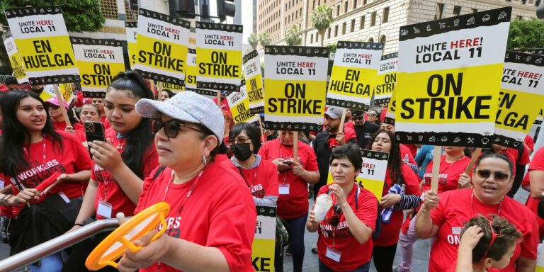 Southern California Hotel Workers Strike Ahead of Fourth of July