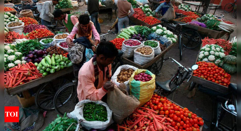 Retail inflation in June rises to three-month high of 4.81% – Times of India