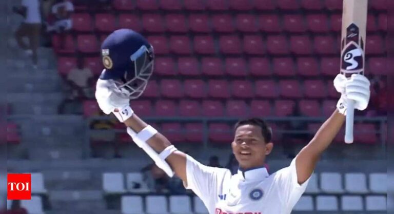 IND vs WI 1st Test: Yashasvi Jaiswal becomes third Indian opener to hit century on Test debut | Cricket News – Times of India