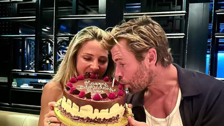 Chris Hemsworth Surprises Wife Elsa With Chocolate Vanilla Birthday Cake