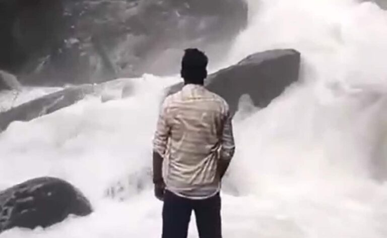 Video: Man Slips, Falls In Karnataka Waterfall While Posing For Instagram Reel