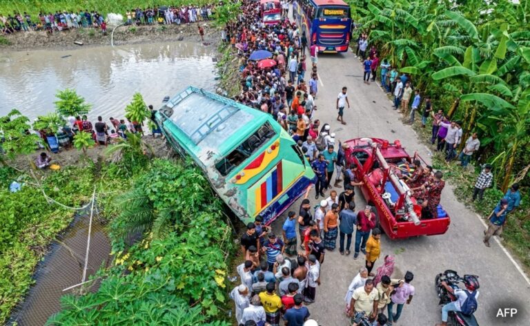 17 Killed, 35 Injured In Bangladesh After Bus Falls Into A Pond: Report