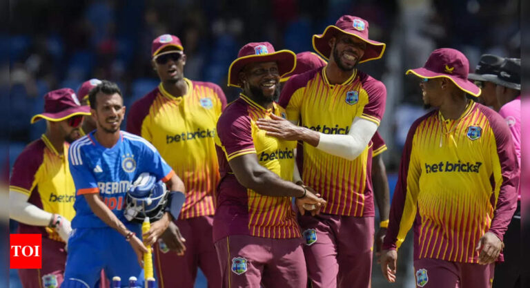 India Vs West Indies: 1st T20I Highlights: West Indies secure narrow victory over India in series opener | Cricket News – Times of India