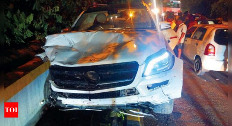 Drunk businessman driving Mercedes-Benz on wrong lane kills 3 in Goa | India News – Times of India