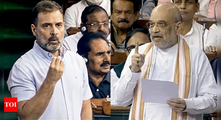 You have set Manipur on fire: Rahul Gandhi to govt; Amit Shah: You did drama there | India News – Times of India
