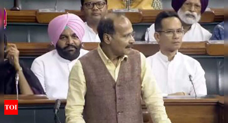 Adhir Ranjan Chowdhury: Power of no-confidence motion has brought PM to Parliament today | India News – Times of India