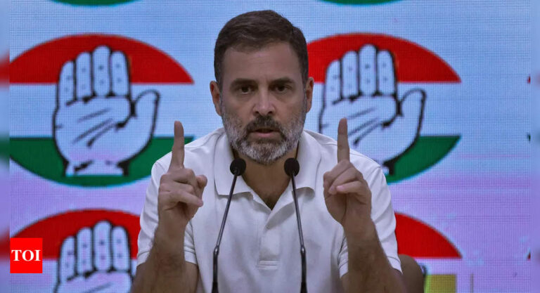 BJP attacks Rahul Gandhi as Congress leader fires another salvo at PM Modi over Manipur violence | India News – Times of India