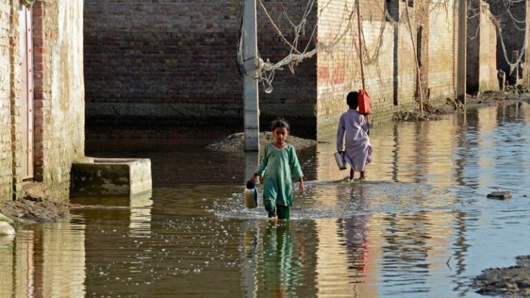 About 4 million children in Pakistan have no safe water, one year after deadly floods