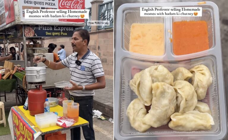 Viral Video Shows English Professor Selling Momos. Internet Has Mixed Reaction To It