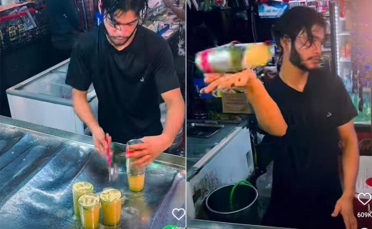 Watch: This Vendors Viral Juice Mixing Technique Has Taken The Internet By Storm