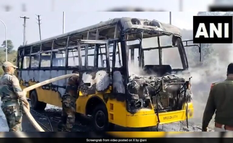 School Bus Catches Fire In Madhya Pradesh, 36 Students, 4 Teachers Escape Unhurt