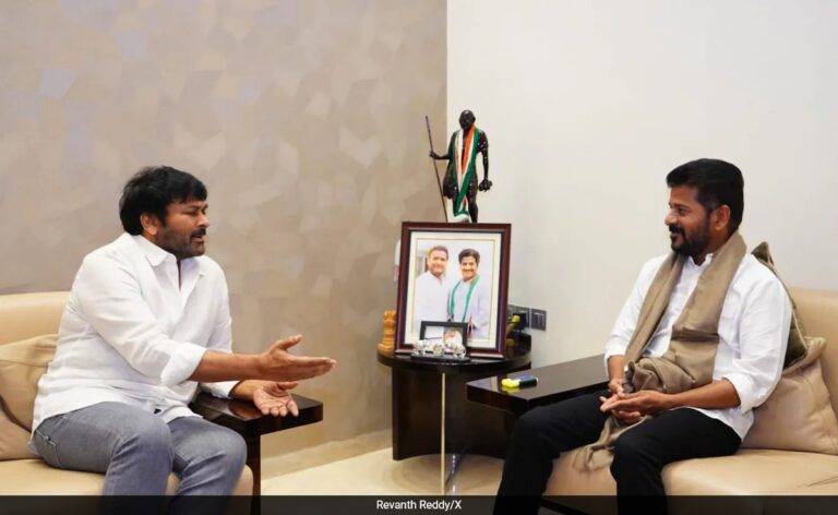 Chiranjeevi Meets Telangana Chief Minister Revanth Reddy At His Residence
