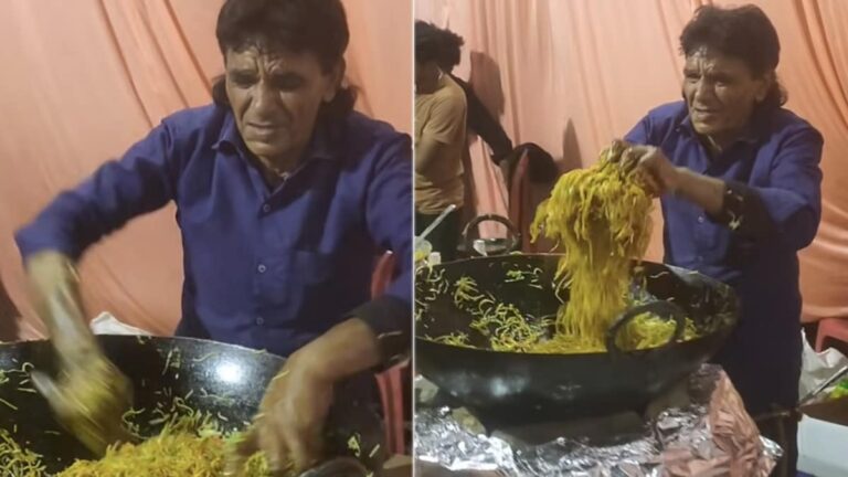 Man Uses Bare Hands To Mix Noodles, Internet Says “Yuck”