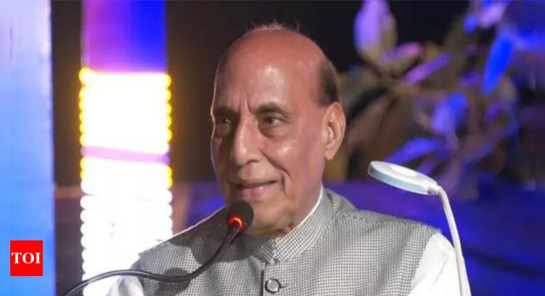 Defence minister Rajnath Singh commissioned Indian Navy's survey vessel Sandhayak in Vizag | India News – Times of India
