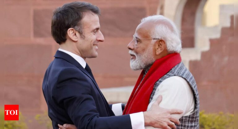 India going to be front row at the world's transformation: French President Macron | India News – Times of India