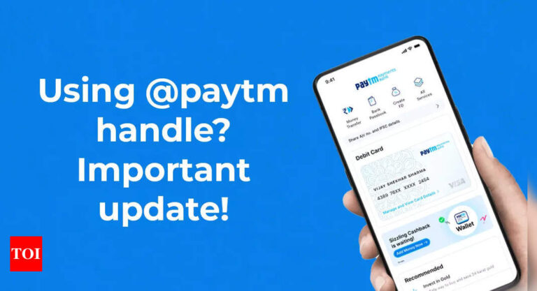 Paytm Payments Bank update: RBI announces more steps for UPI customers using @paytm handle | India Business News – Times of India